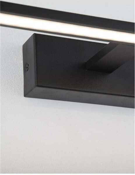NOVA LUCE nástěnné svítidlo nad zrcadlo MONDRIAN černý hliník a akryl LED 12W 220-240V 3000K IP44 9053122