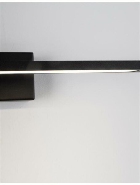 NOVA LUCE nástěnné svítidlo nad zrcadlo MONDRIAN černý hliník a akryl LED 12W 220-240V 3000K IP44 9053122