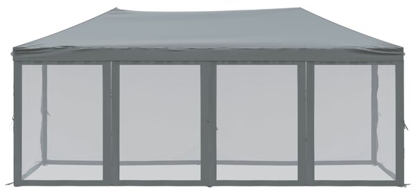 Skládací party stan s bočními stěnami antracitový 3 x 6 m