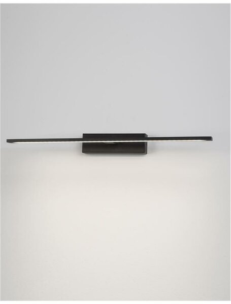 NOVA LUCE nástěnné svítidlo nad zrcadlo MONDRIAN černý hliník a akryl LED 20W 220-240V 3000K IP44 9053202