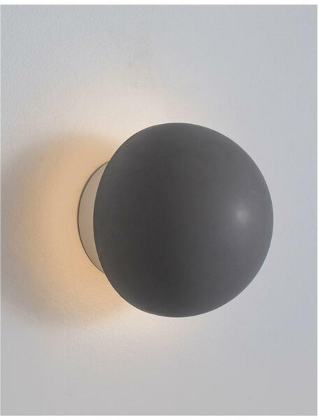 NOVA LUCE nástěnné svítidlo NETUNE šedý beton a bílý hliník LED 6W 220-240V 3000K IP20 9831051
