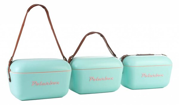 Chladící box POLARBOX 12 l tyrkysový s popruhem pop PLB12/V/RPOP
