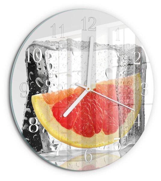 Skleněné hodiny na stěnu Grapefruitová zmrzlina zsob-fi30-00087388