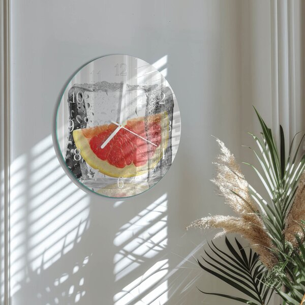 Skleněné hodiny na stěnu Grapefruitová zmrzlina zsob-fi30-00087388