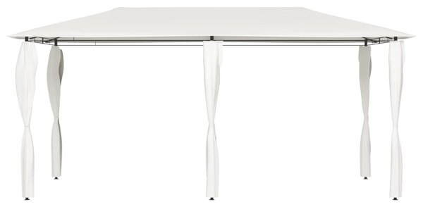 Altán s krytými sloupky 2,98 x 5,3 x 2,59 m krémový 160 g/m²