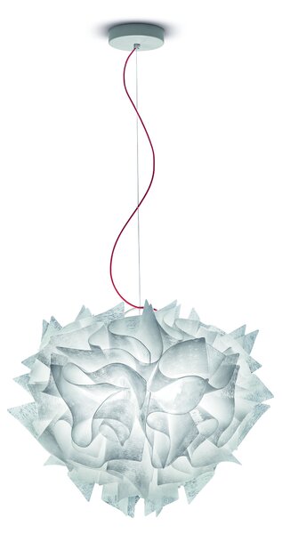 SLAMP VELSS00CTR01R00000EU Veli Couture Suspension, závěsné designové svítidlo s červeným kabelem, 2x12W E27, prům. 42cm