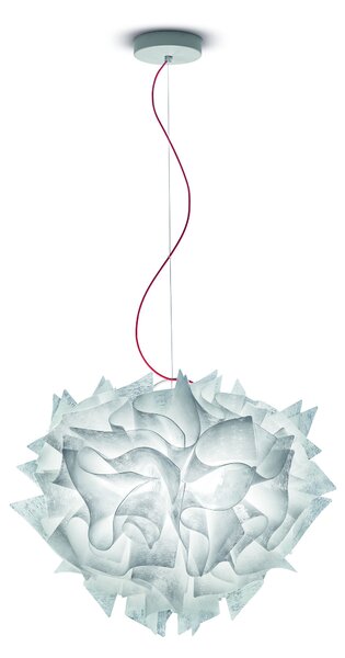 SLAMP VELSL00CTR01R00000EU Veli Couture large suspension, závěsné designové svítidlo s červeným kabelem, 4x12W E27, prům. 60cm