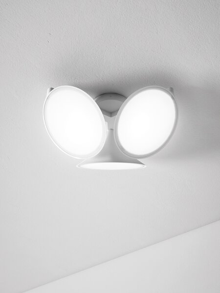 Axolight Orchid, bílé stropní svítidlo, 3x15W LED 3000K, stmívatelné, prům. 38,2cm