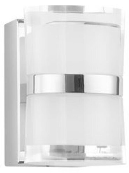 NOVA LUCE nástěnné svítidlo SABIA chrom hliník a akryl LED 10W 220-240V 3000K IP44 9122321