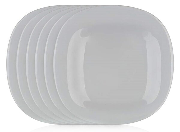 Luminarc Hranatý dezertní talíř CARINE 19 cm, 6 ks, šedá
