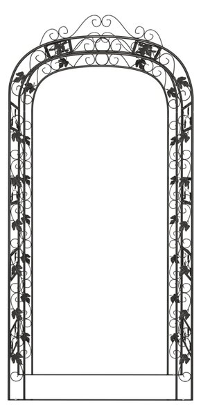Zahradní oblouk černý 116 x 45 x 240 cm ocel