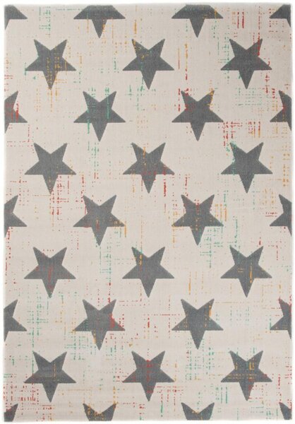 Kusový koberec PP Hvězdy krémový 140x200cm