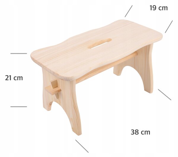 Taburet / Stolička Creative Deco borovice 21 cm