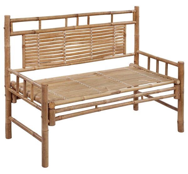 Zahradní lavice s poduškou 120 cm bambus