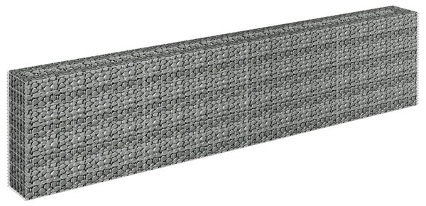 Gabionový vyvýšený záhon pozinkovaná ocel 360 x 30 x 90 cm