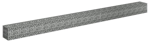 Gabionový vyvýšený záhon pozinkovaná ocel 450 x 30 x 30 cm