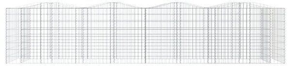 Klenutý gabion vyvýšený záhon 400x100x100 cm pozinkované železo