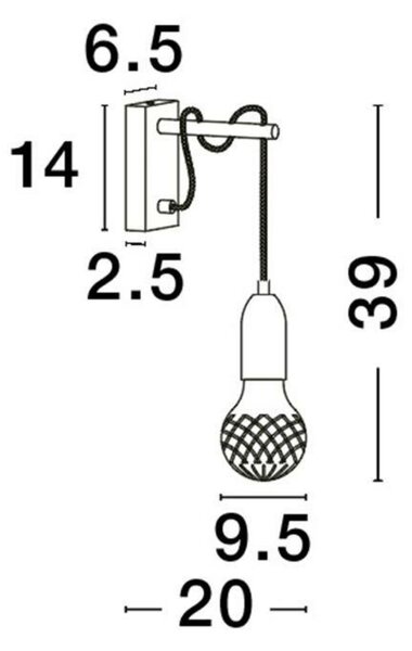 NOVA LUCE nástěnné svítidlo VEDA mosazný kov a čiré sklo G9 1x6W 230V IP20 bez žárovky 9536411