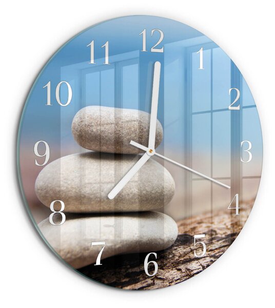 Skleněné hodiny na stěnu Kameny zsob-fi30-00083711