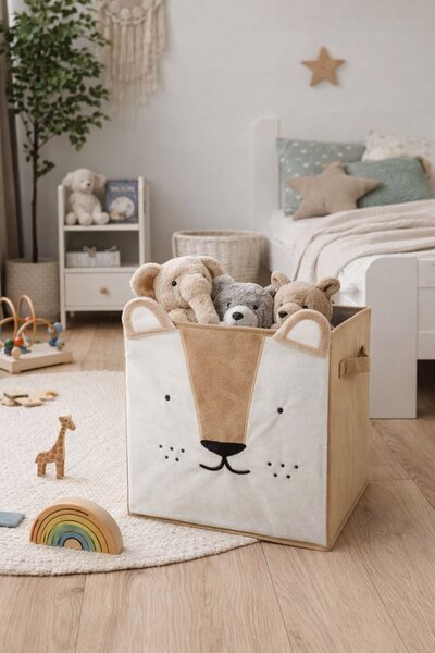 Úložný box Lion, 29x29x29 cm, hnědá BX