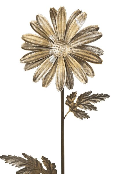 Zapichovací zahradní dekorace Flowers, sada 3ks, 74 cm, kov, zlatá