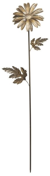 Zapichovací zahradní dekorace Flowers, sada 3ks, 74 cm, kov, zlatá