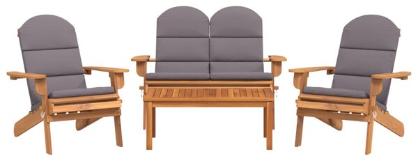 4dílná sada zahradního nábytku Adirondack masivní akácie