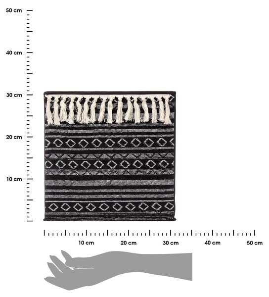 Úložný box Tassel, 31x31x31 cm, černá