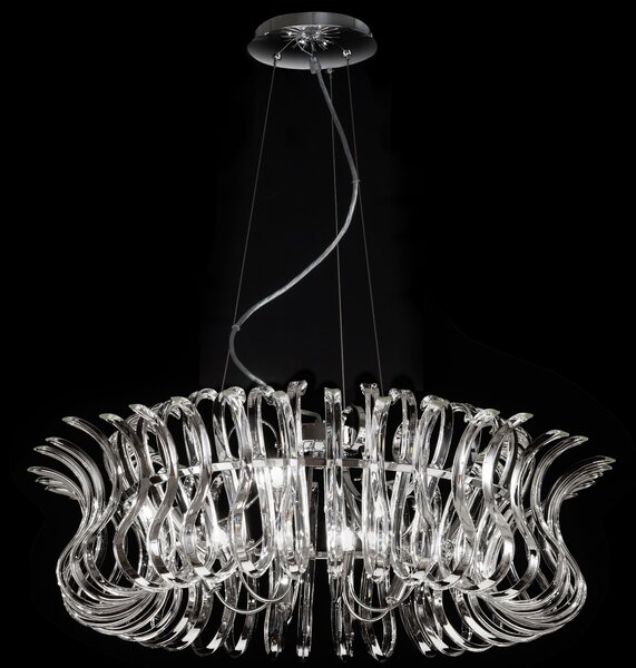 Metal lux 234.180 Wave, závěsné křišťálové svítidlo, 12x40W G9, prům. 80cm