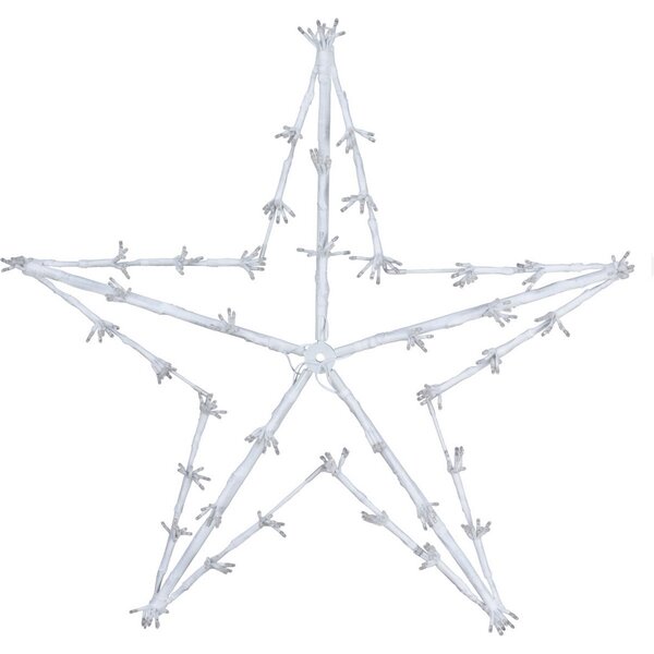 Vánoční LED dekorace White star, 80 cm