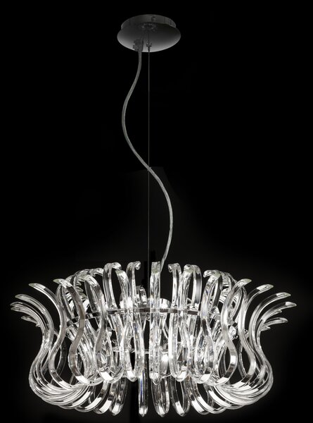 Metal lux 234.165 Wave, závěsné křišťálové svítidlo, 9x40W G9, prům. 65cm