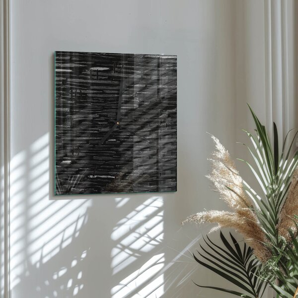 Skleněné hodiny na stěnu Kameny zskc-30x30-00177506