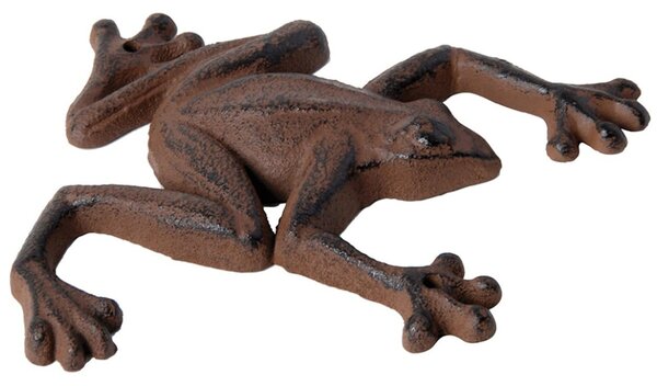 Zahradní litinová figurka Froggo, sada 2ks, 1,5x14,5 cm, hnědá