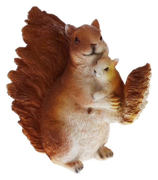 Zahradní figurka z polistone Squirrels, sada 3ks, 12 cm, hnědá
