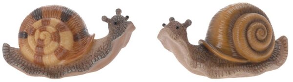 Zahradní figurka z polistone Snails, sada 2ks, 10 cm, vícebarevná