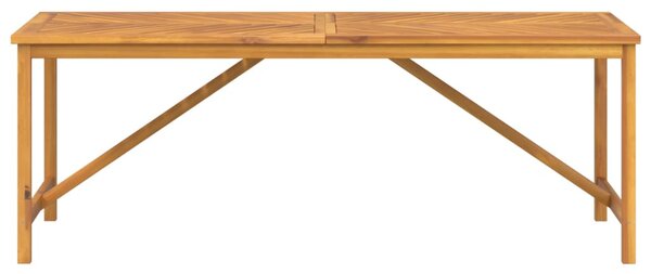 Zahradní jídelní stůl 200 x 90 x 74 cm masivní akáciové dřevo