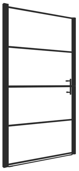 Sprchové dveře - matné tvrzené sklo - 81x195 cm | černé