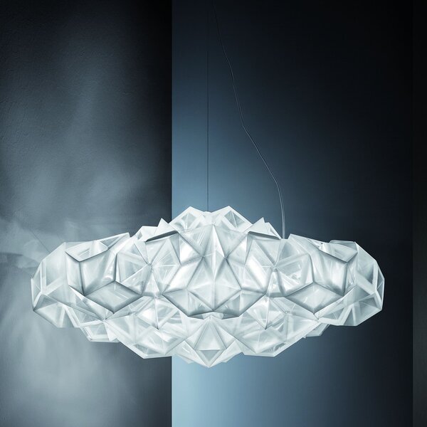Slamp Drusa, závěsné svítidlo z bílého Lentiflexu, 4x8W LED E27, prům. 60cm