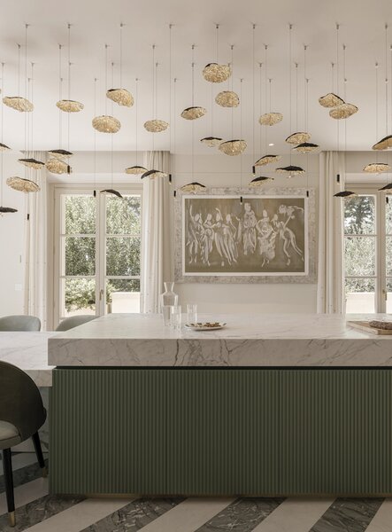 Catellani & Smith Luxusní závěsné LED svítidlo Gold Moon, 2700K, 1x1,1W