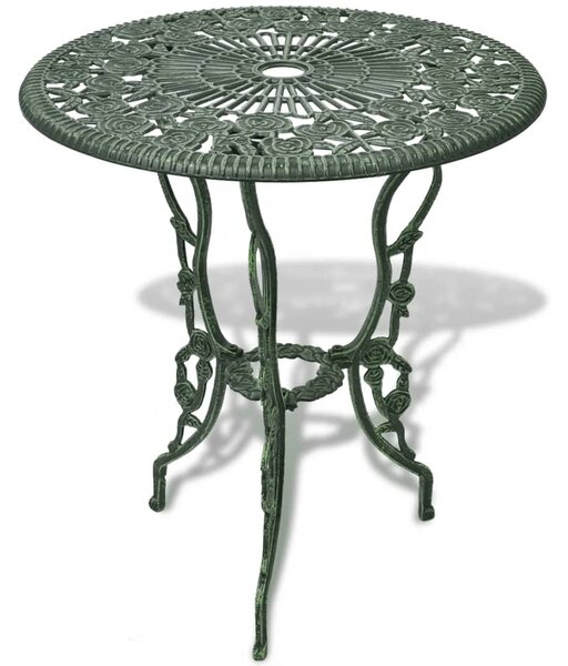 3dílný bistro set litý hliník zelený