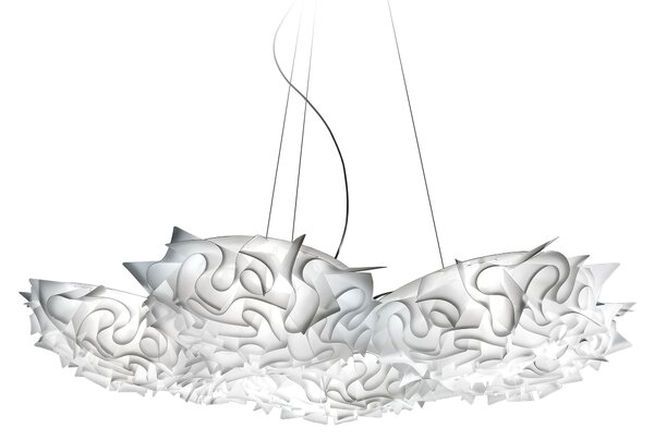 SLAMP VELSOVSWHT04T00000EU Veli 7 Opal, rozměrné závěsné svítidlo z bilého Opalflexu, 9x12W E27, prům. 130cm