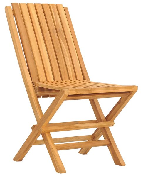 Skládací zahradní židle 4 ks 47x47x89 cm masivní teakové dřevo