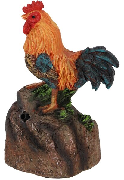 Zahradní figurka z polyesterové pryskyřice Rooster, 11,4 cm, vícebarevná