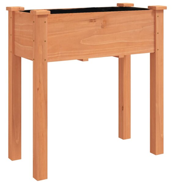 Truhlík na kolečkách s vložkou hnědý 71x37x80 cm masivní jedle
