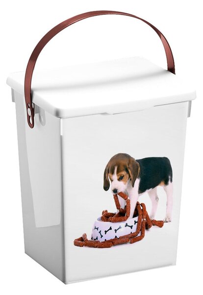 Úložný box Dog, 18x23,5x16,5 cm, bílá