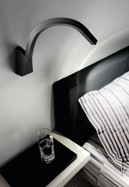 Linea Light 7227 Snake_W3, černá flexibilní LEDka k posteli bez vypínače, 2W LED 3000K, délka 47cm