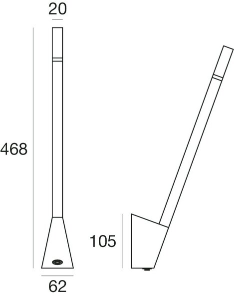 Linea Light 7234 Snake_W3, bílá flexibilní LEDka k posteli s vypínačem, 2W LED 3000K, délka 47cm