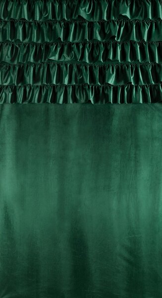 ZATEMŇOVACÍ ZÁVĚS NA KROUŽCÍCH AURA 140X250 CM TMAVĚZELENÁ