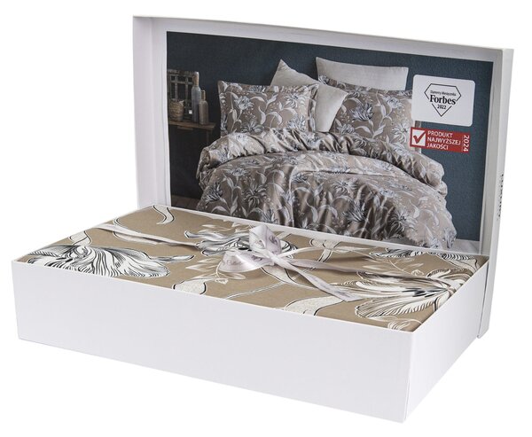 SATÉNOVÉ POVLEČENÍ LUXURY PREMIUM VITALE 160X200 CM, 2KS 70X80 CM KVĚTY