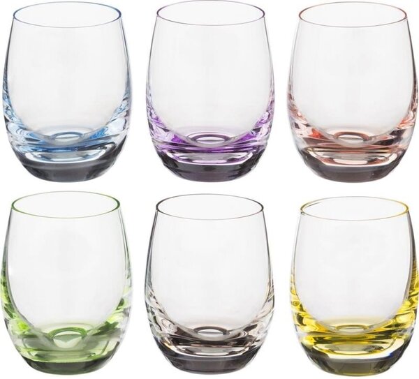 BOHEMIA RAINBOW SKLENICE NA LIKÉR 60 ML SADA 6 KS